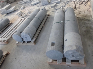 G601 Granite Car Parking Bollards, Cylinder Parking Bollards