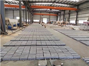 G640 Black White Flower Granite Flamed Brushed Thick Slabs