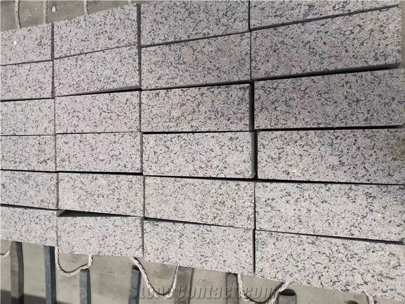 G640 Black White Flower Granite Flamed Brushed Thick Slabs