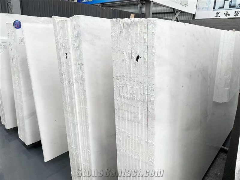 Polished Han White  Marble Tiles, Royal White Marble For Tabletops