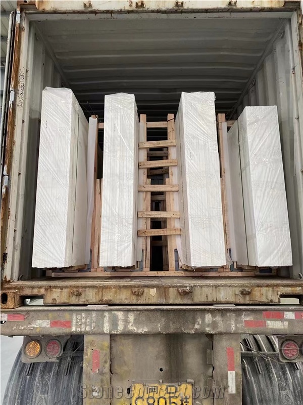 Polished Han White  Marble Tiles, Royal White Marble For Tabletops