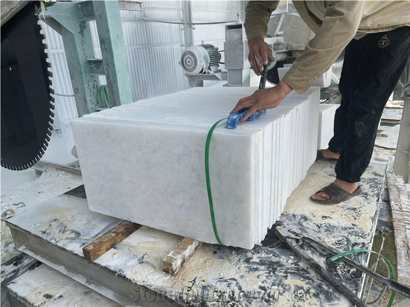 Vietnam Coral Pure White Marble Blocks