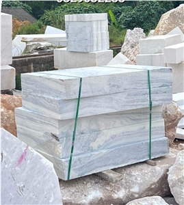 Vietnam Cyan Hill Crystal White Marble Blocks Vietnam Cyan Hill Crystal White Marble Blocks