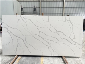 M402A Quartz, Engineered Stone Calacatta Effiel Laza Similar Vmad