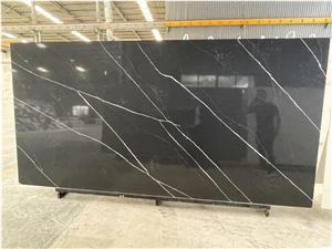 M516 Black Quartz White Veining Exotic Design Marble M516 Black Quartz White Veining Exotic Design Marble