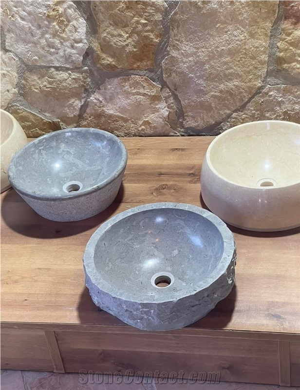 Benjamin Grey Limestone Wash Basin Sink12