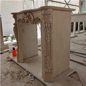 Travertine Home Fireplace Free Standing Fireplace