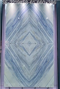 Blue Crystal Quartzite Translucent Slabs Cristallo Blue Blue Crystal Quartzite Translucent Slabs Cristallo Blue