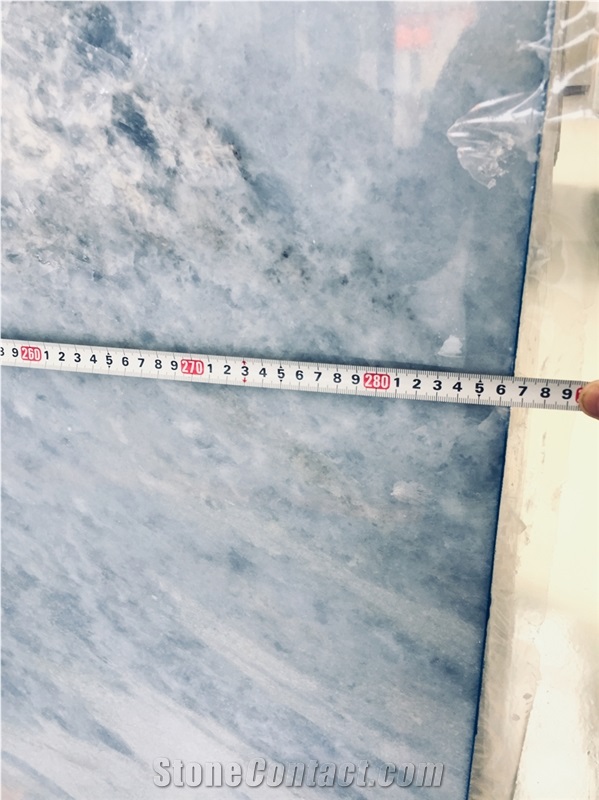 Blue Crystal Quartzite Translucent Slabs Cristallo Blue