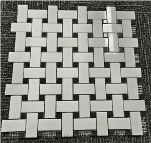 Thassos White Marble Irregular Mosaic Tiles
