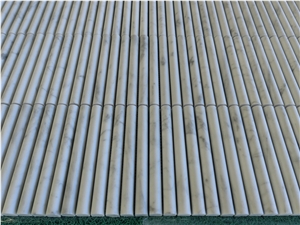 Bianco Carrara Marble 3D Flute Tile