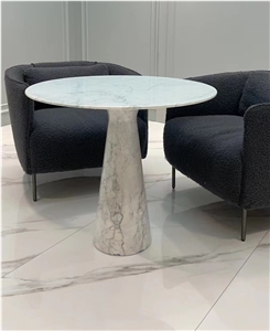 Carrara Marble Rounded Coffee Table Top