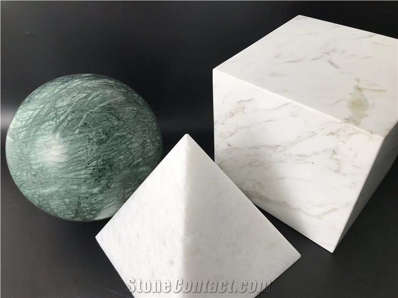 Designer Marble Coffee Table, Morden Glass Table With Ball