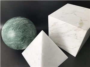 Designer Marble Coffee Table, Morden Glass Table With Ball