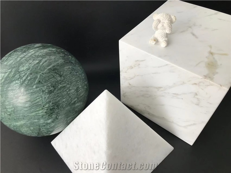 Designer Marble Coffee Table, Morden Glass Table With Ball