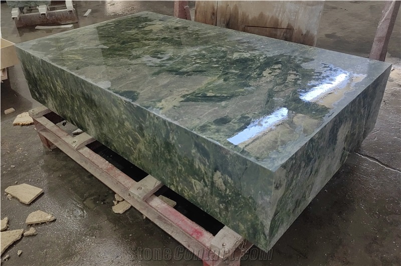 Exclusive Green Marble Coffee Table, Designer Marble Table