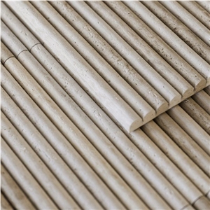 Fluted Travertine Bathroom Tiles