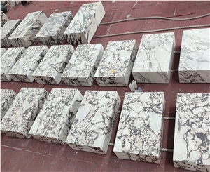 Plinth Low Coffee Table, Calacatta Viola Honed Marble