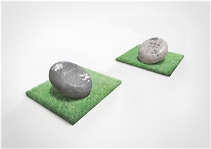 Small Size Monument  Granite Tombstone With Lettering