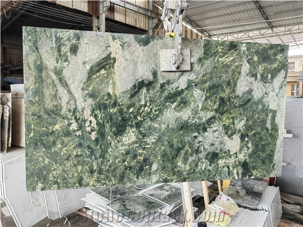 The Wiz Green Marble Honed Slabs