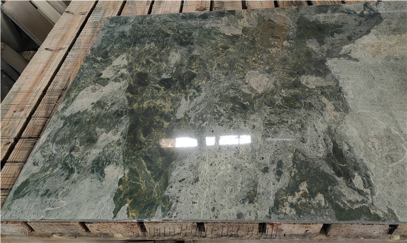 The Wiz Green Marble Honed Slabs