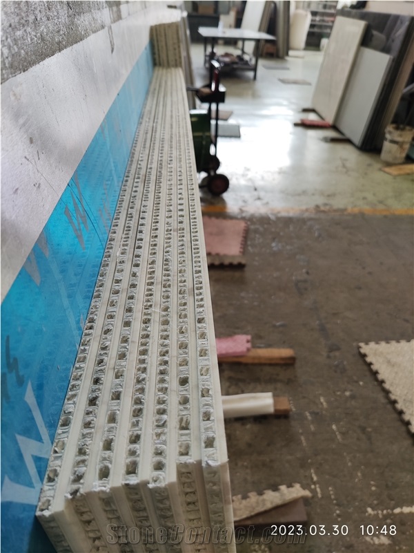 Volakas White Marble Artificial Honeycomb Slab
