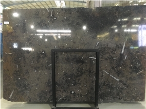 Antique Fossil Brown Marble Slab