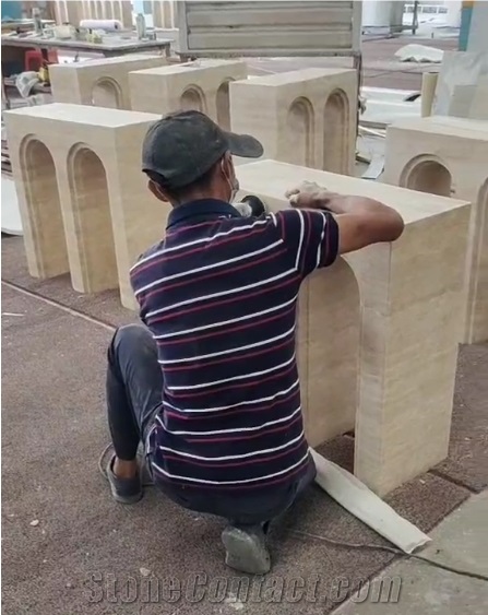 Italian Roma Travetine Base For Interior Decoration