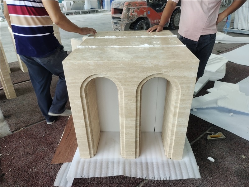 Italian Roma Travetine Base For Interior Decoration
