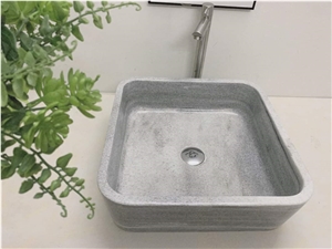 Rough Stone Bathroom Sink Black Marble Wash Basins