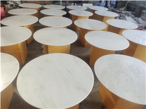 Royal White Jade Marble Table Top For Hotel