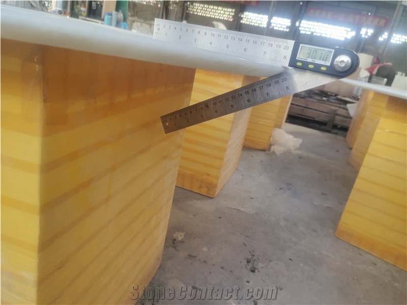 Royal White Jade Marble Table Top For Hotel