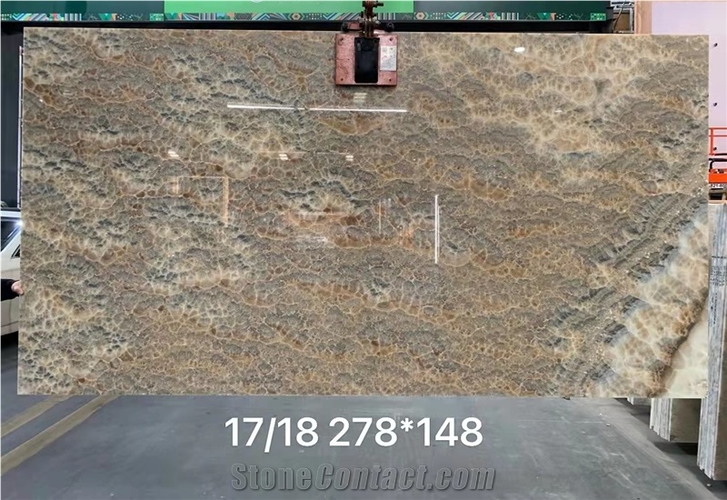 Translucent Book Matched Large Tiger Onyx Slabs