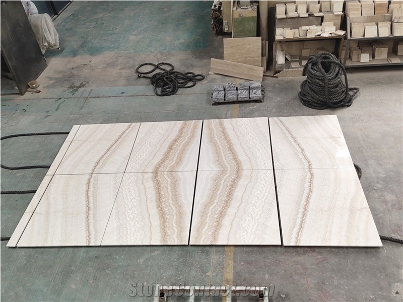 White Akdag Onyx Slabs With Straight Grain
