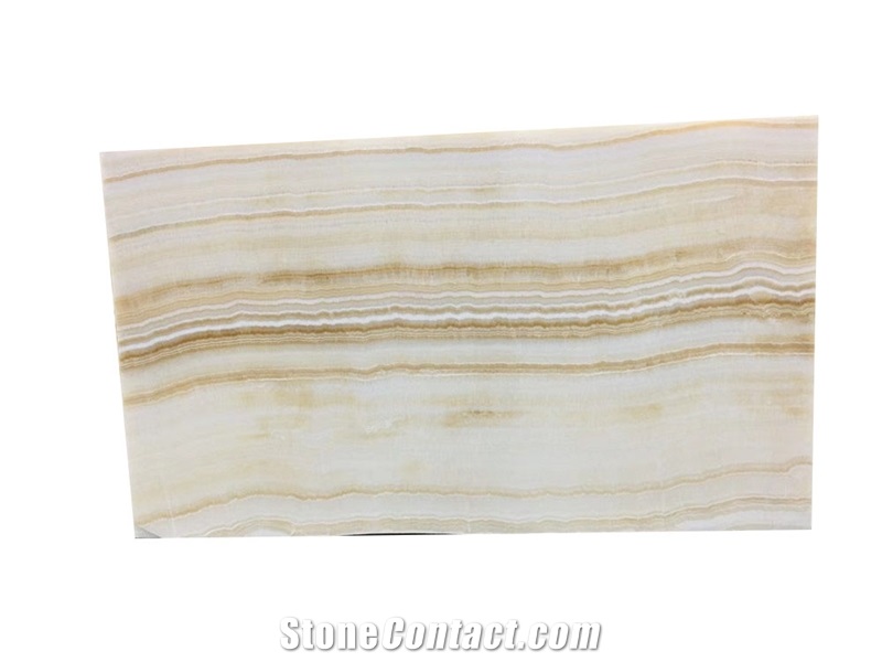 White Akdag Onyx Slabs With Straight Grain