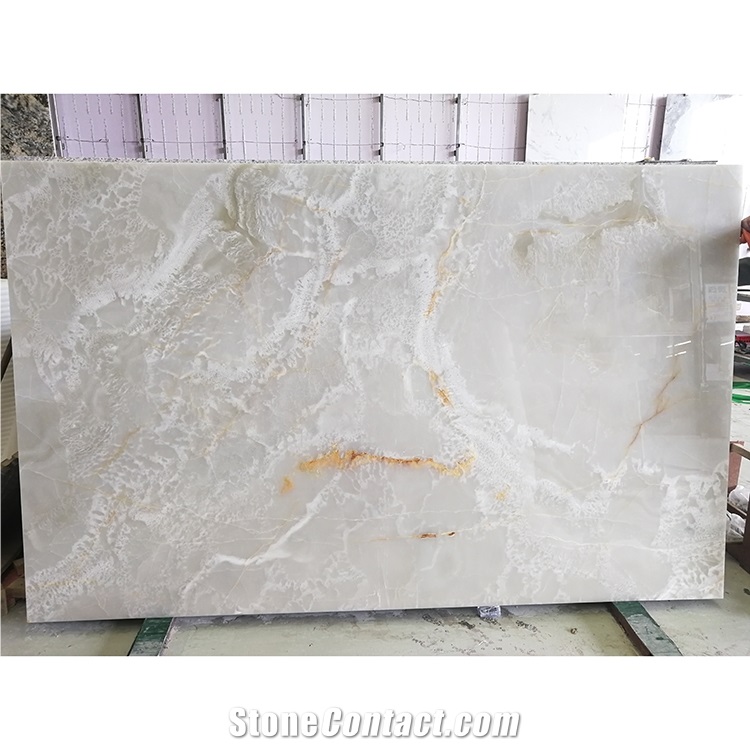 White Onyx & Straight Grain Afghanistan White Onyx Slabs
