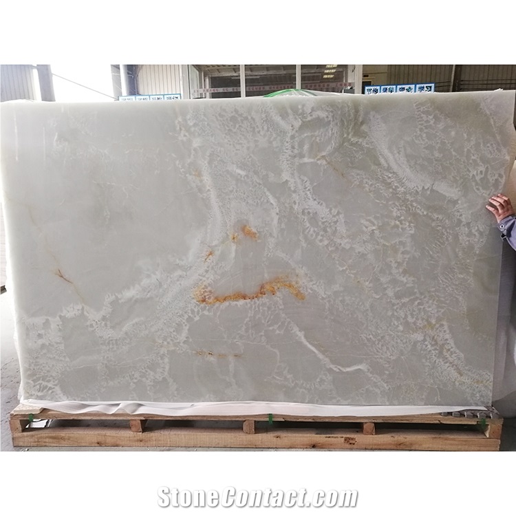 White Onyx & Straight Grain Afghanistan White Onyx Slabs