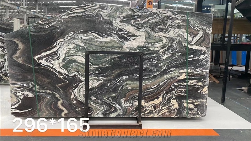 Azul Explosion Quartzite Slabs For Wall Decoration Luxury