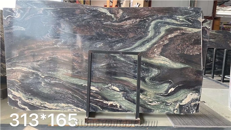 Azul Explosion Quartzite Slabs For Wall Decoration Luxury