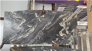 Azul Explosion Quartzite Slabs For Wall Decoration Luxury