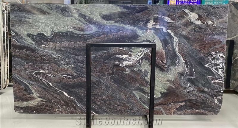 Azul Explosion Quartzite Slabs For Wall Decoration Luxury