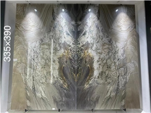Blue Gold Golden White Yellow Color Quartzite Slab