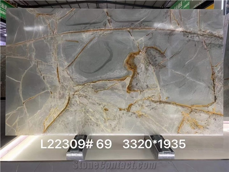 Blue Roma Quartzite Slab For Home Decoration