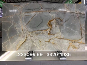 Blue Roma Quartzite Slab For Home Decoration