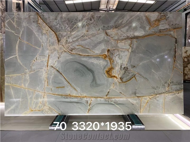 Blue Roma Quartzite Slab For Home Decoration
