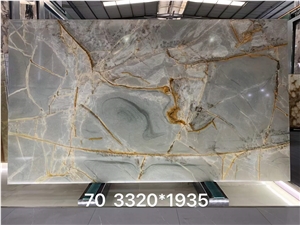 Blue Roma Quartzite Slab For Home Decoration