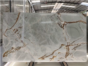 Brazil Deep Blue Quartzite Slab For Home Decor