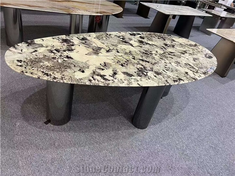 Brazil Orange Quartzite Side Table For Home Decor