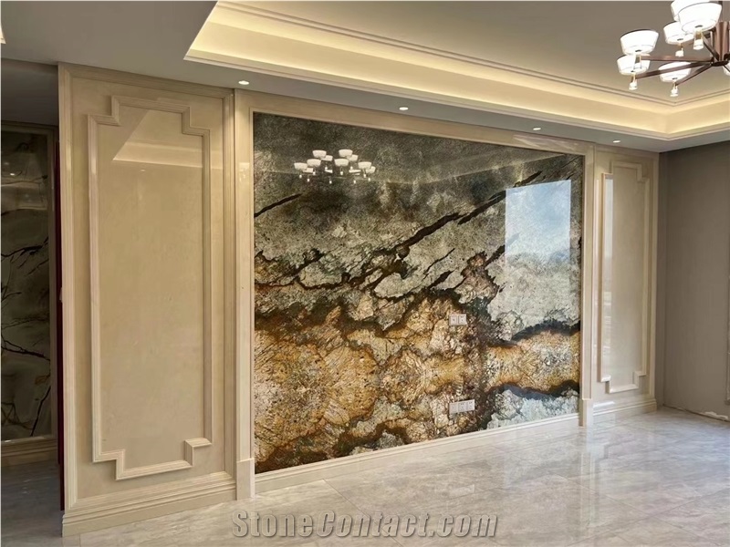 Brazil Shangri-La Granite Slab For Wall Decor Luxury Design