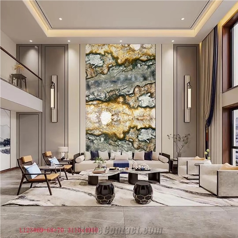 Brazil Shangri-La Granite Slab For Wall Decor Luxury Design